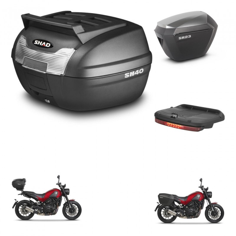 SHAD Maletas sh23 alu + soporte montaje baul SH40 parrilla superior accesorios KIT-460947