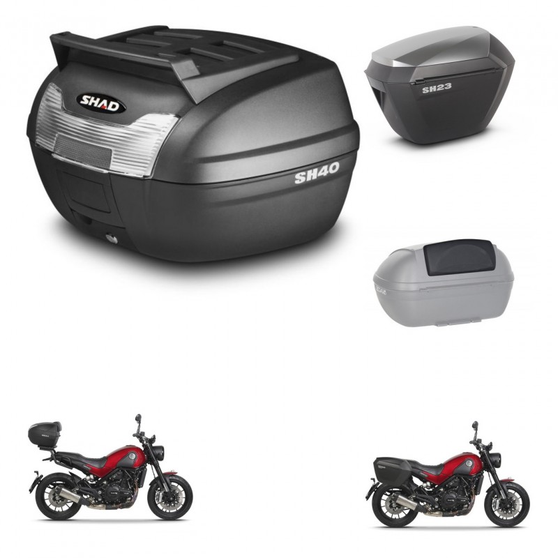 SHAD Maletas sh23 alu + soporte montaje baul SH40 parrilla superior accesorios KIT-460949