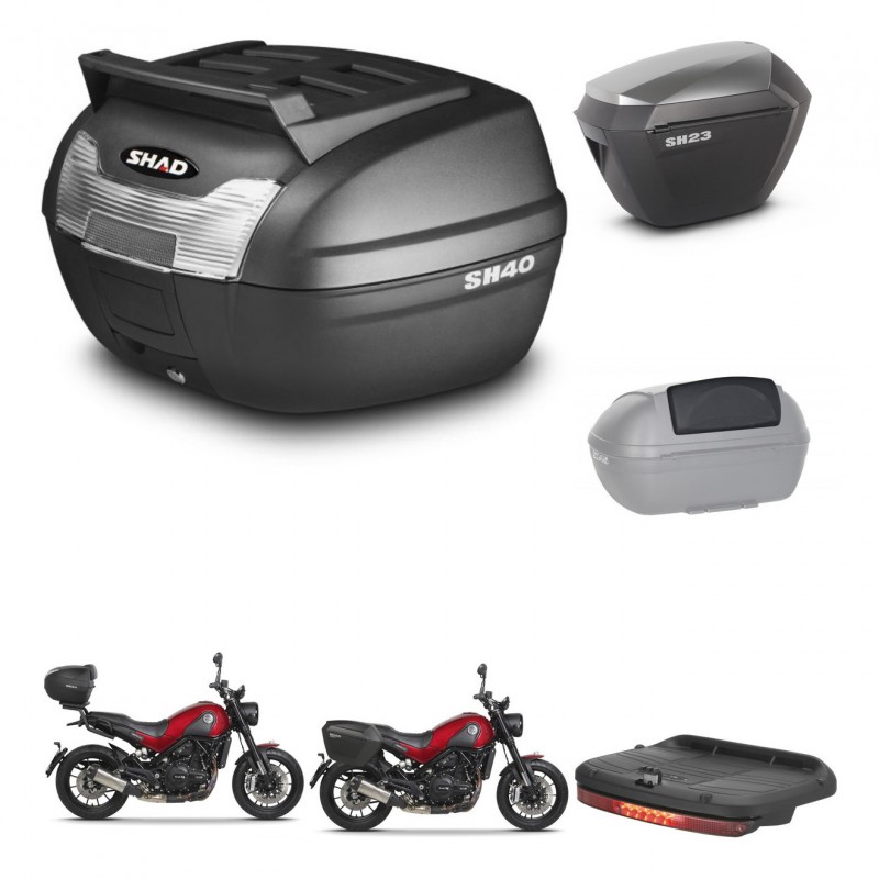 SHAD Maletas sh23 alu + soporte montaje baul SH40 parrilla superior accesorios KIT-460951