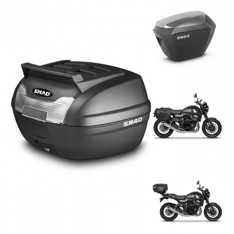 SHAD Maletas sh23 alu + soporte montaje baul SH40 parrilla superior KIT-460953