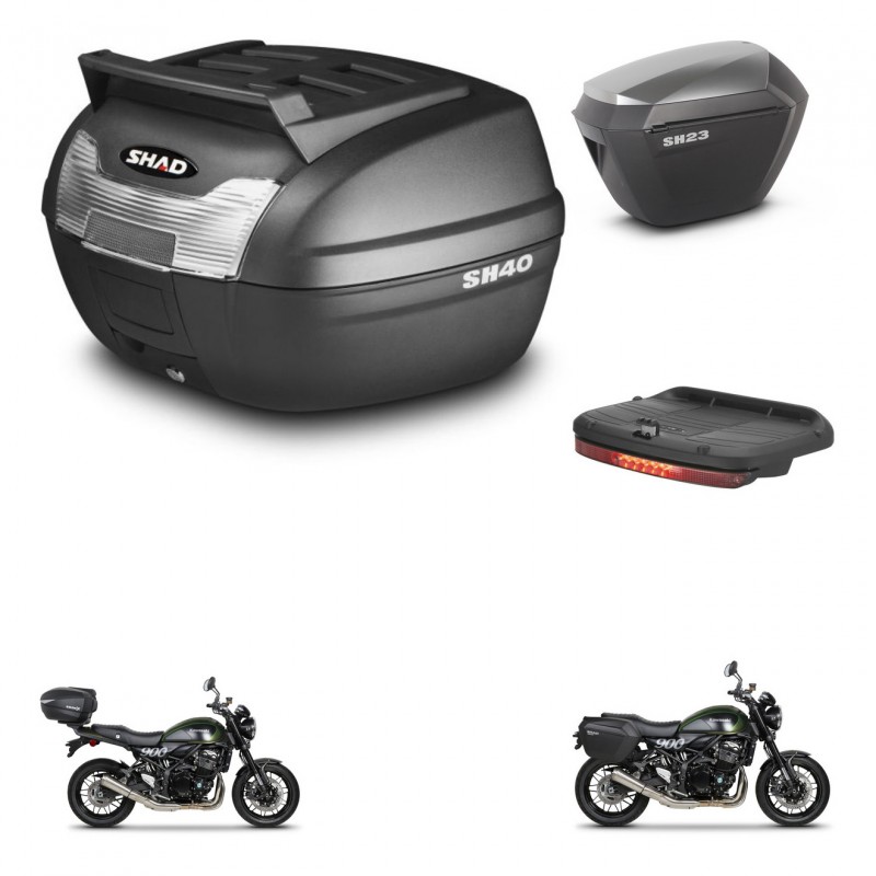 SHAD Maletas sh23 alu + soporte montaje baul SH40 parrilla superior accesorios KIT-460955