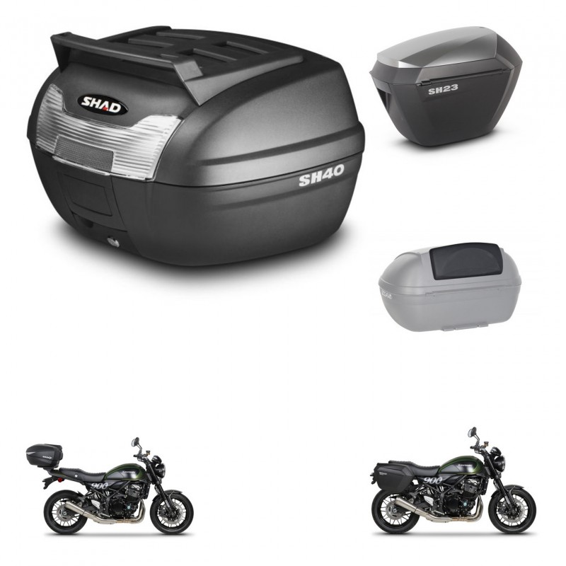 SHAD SH23 alu suitcases + mounting bracket SH40 top grill trunk accessories KIT-460957