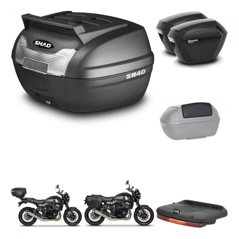 SHAD SH23 suitcases + mounting bracket SH40 trunk top grill accessories KIT-460958