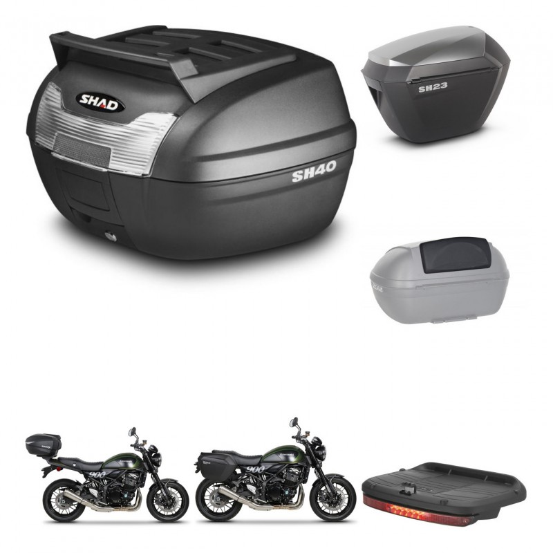SHAD SH23 alu suitcases + mounting bracket SH40 top grill trunk accessories KIT-460959