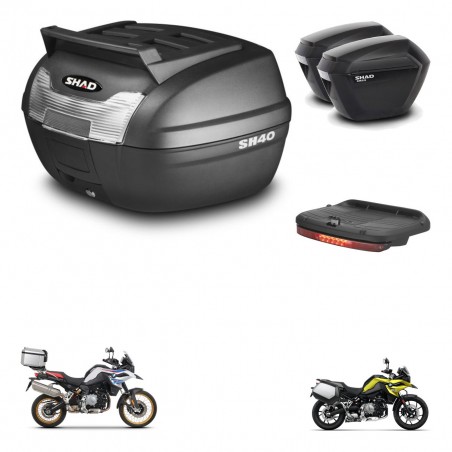 SHAD SH23 suitcases + mounting bracket SH40 trunk top grill accessories KIT-460962