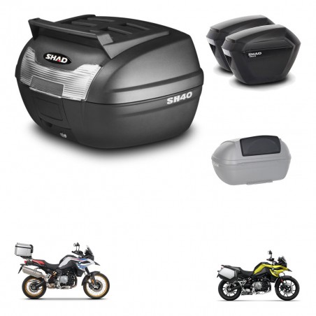 SHAD SH23 suitcases + mounting bracket SH40 trunk top grill accessories KIT-460964