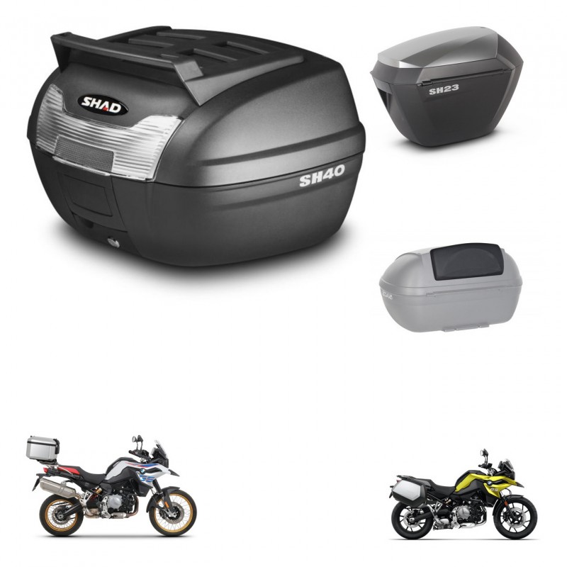SHAD SH23 alu suitcases + mounting bracket SH40 top grill trunk accessories KIT-460965