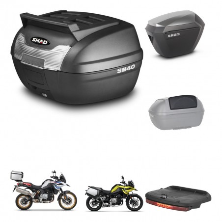 SHAD Maletas sh23 alu + soporte montaje baul SH40 parrilla superior accesorios KIT-460967