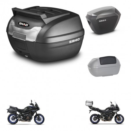 SHAD SH23 alu suitcases + mounting bracket SH40 top grill trunk accessories KIT-460973