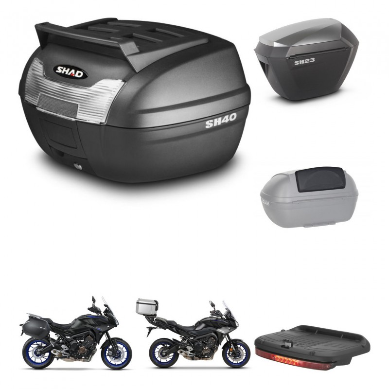 SHAD Maletas sh23 alu + soporte montaje baul SH40 parrilla superior accesorios KIT-460975