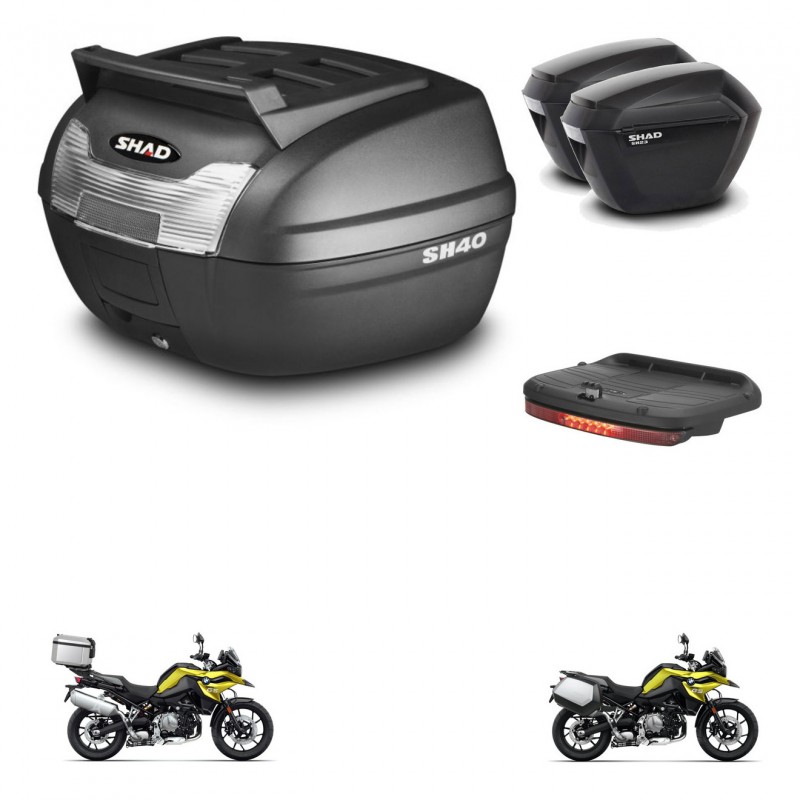SHAD SH23 suitcases + mounting bracket SH40 trunk top grill accessories KIT-460978