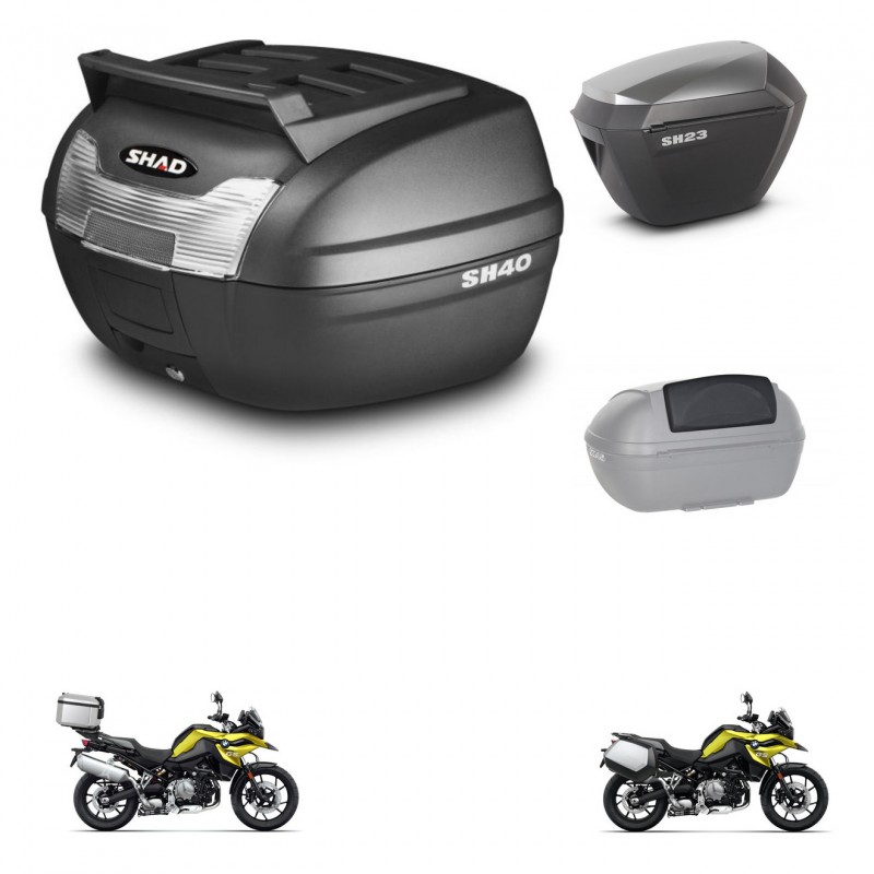 SHAD Maletas sh23 alu + soporte montaje baul SH40 parrilla superior accesorios KIT-460981