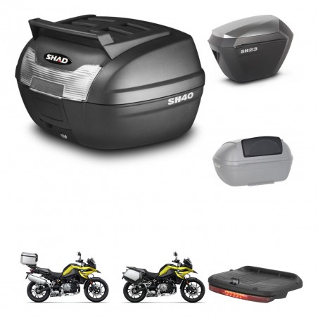 SHAD Maletas sh23 alu + soporte montaje baul SH40 parrilla superior accesorios KIT-460983