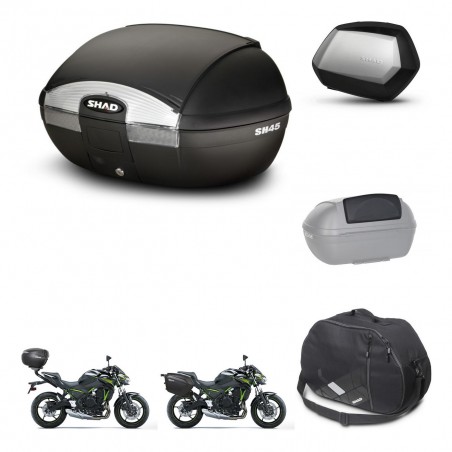 SHAD Maletas SH35 PREMIUM + soporte montaje baul SH45 accesorios KIT-460987
