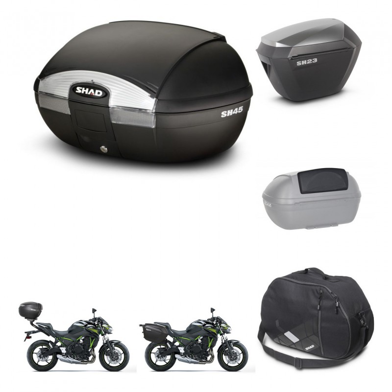 SHAD SH23 alu suitcases + mounting bracket SH45 trunk accessories KIT-460989