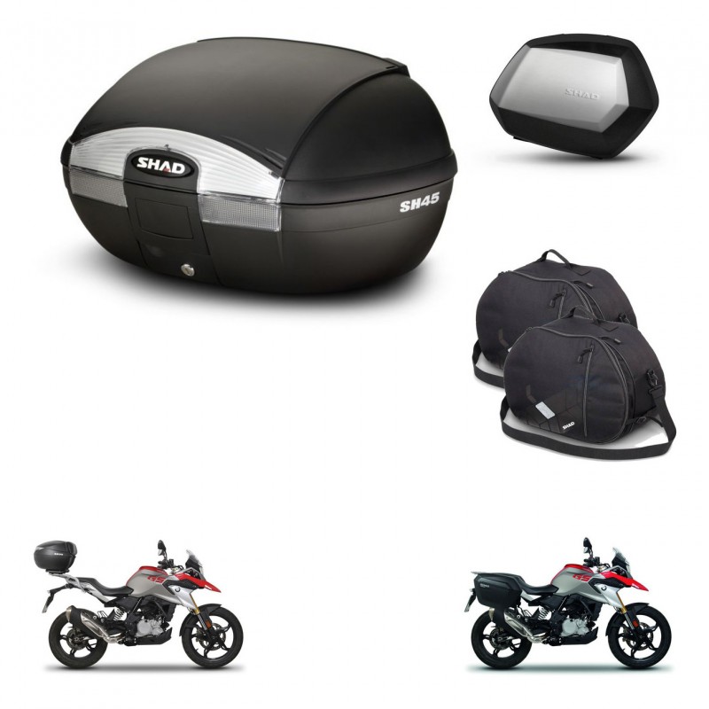 SHAD SH35 PREMIUM suitcases + mounting bracket SH45 trunk accessories KIT-460994