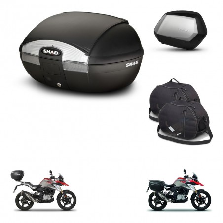 SHAD SH35 PREMIUM suitcases + mounting bracket SH45 trunk accessories KIT-460994