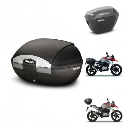 SHAD Maletas sh23 alu + soporte montaje baul SH45 KIT-460995
