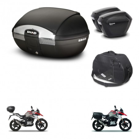 SHAD Maletas sh23 + soporte montaje baul SH45 accesorios KIT-461004