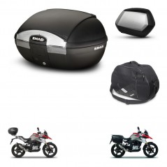 SHAD SH35 PREMIUM suitcases + mounting bracket SH45 trunk accessories KIT-461005