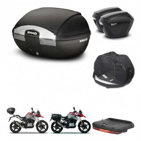 SHAD Maletas sh23 + soporte montaje baul SH45 accesorios KIT-461010