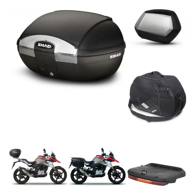 SHAD SH35 PREMIUM suitcases + mounting bracket SH45 trunk accessories KIT-461011