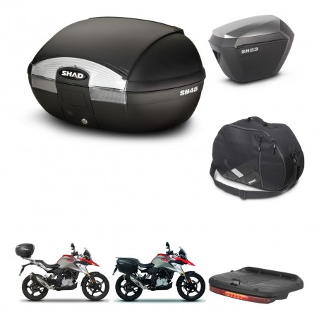 SHAD Maletas sh23 alu + soporte montaje baul SH45 accesorios KIT-461013