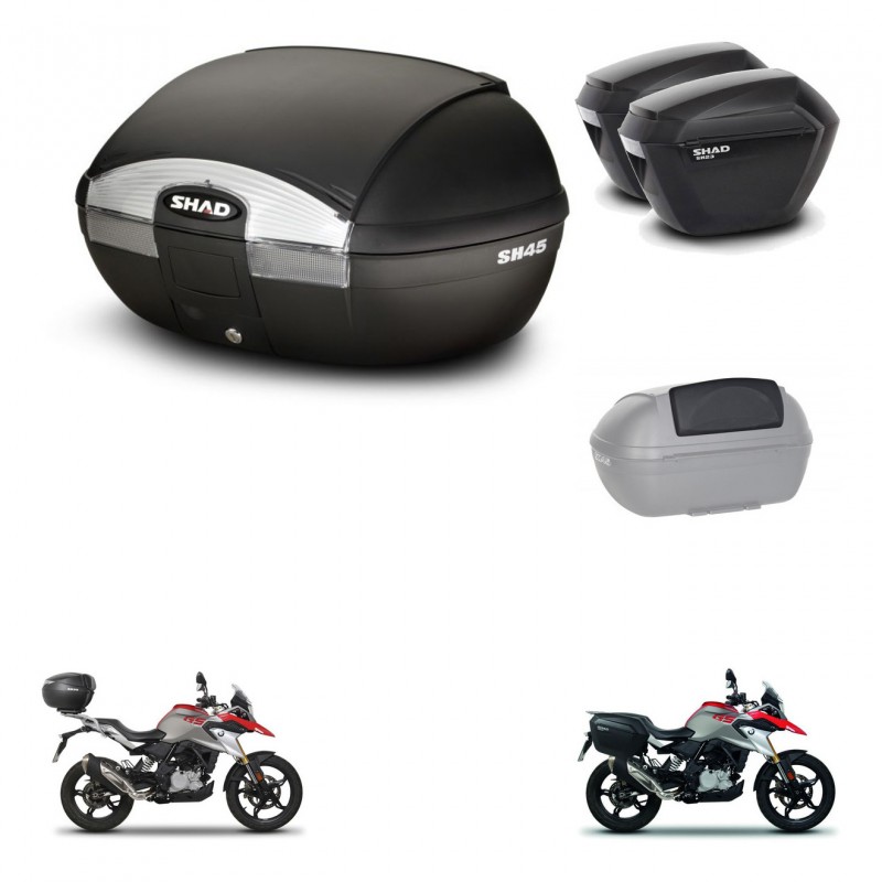 SHAD SH23 suitcases + mounting bracket SH45 trunk accessories KIT-461016