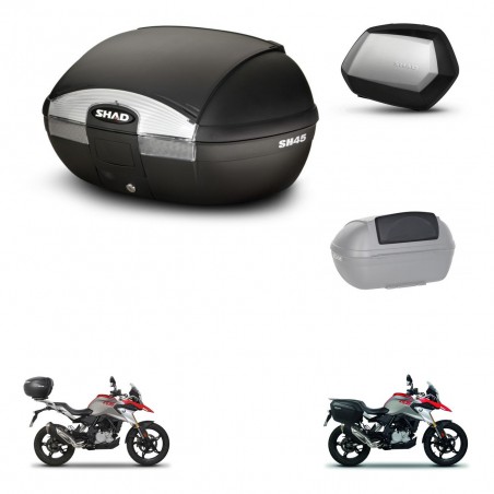SHAD Maletas SH35 PREMIUM + soporte montaje baul SH45 accesorios KIT-461017