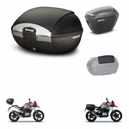 SHAD Maletas sh23 alu + soporte montaje baul SH45 accesorios KIT-461019