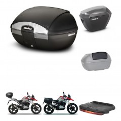 SHAD SH23 alu suitcases + mounting bracket SH45 trunk accessories KIT-461025