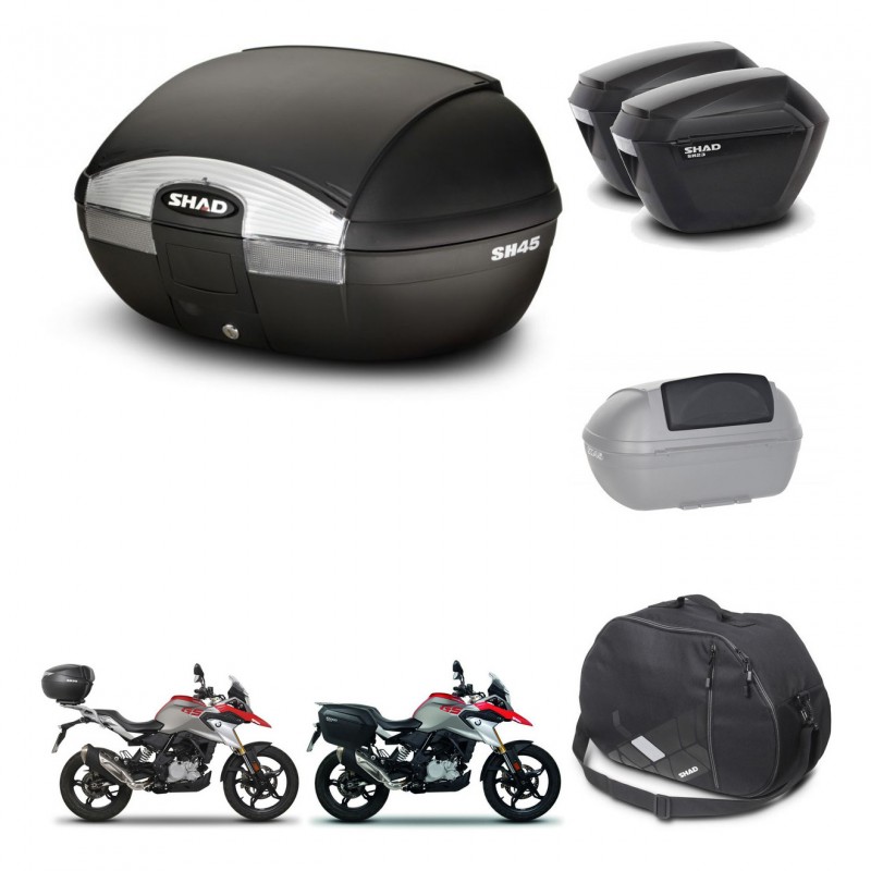SHAD SH23 suitcases + mounting bracket SH45 trunk accessories KIT-461028