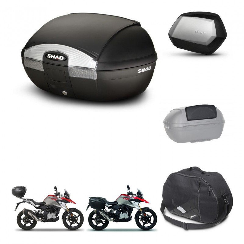 SHAD SH35 PREMIUM suitcases + mounting bracket SH45 trunk accessories KIT-461029