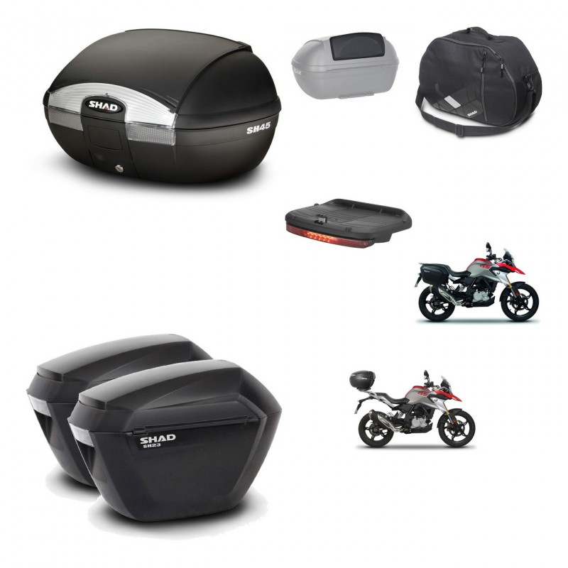 SHAD SH23 suitcases + mounting bracket SH45 trunk accessories KIT-461034