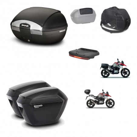 SHAD Maletas sh23 + soporte montaje baul SH45 accesorios KIT-461034
