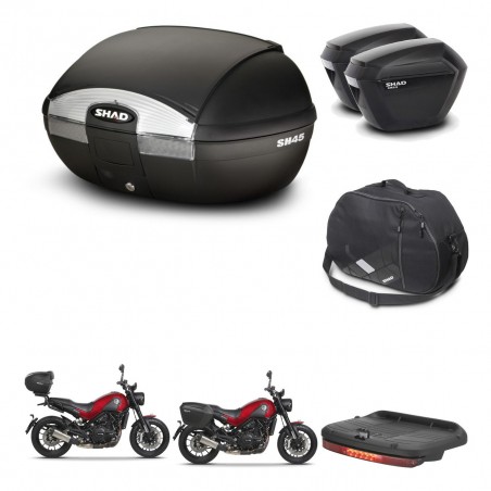 SHAD Maletas sh23 + soporte montaje baul SH45 accesorios KIT-461058