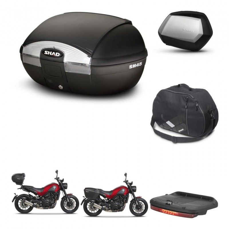 SHAD Maletas SH35 PREMIUM + soporte montaje baul SH45 accesorios KIT-461059