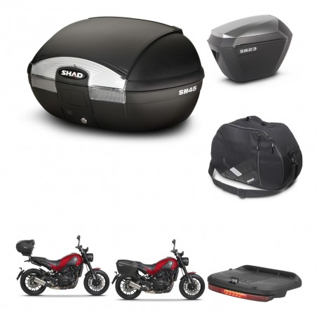 SHAD Maletas sh23 alu + soporte montaje baul SH45 accesorios KIT-461061