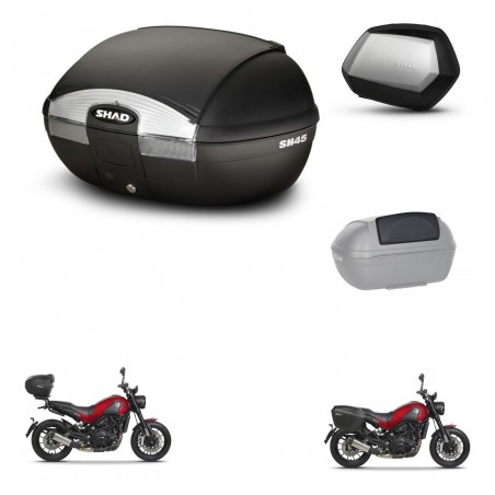 SHAD Maletas SH35 PREMIUM + soporte montaje baul SH45 accesorios KIT-461065
