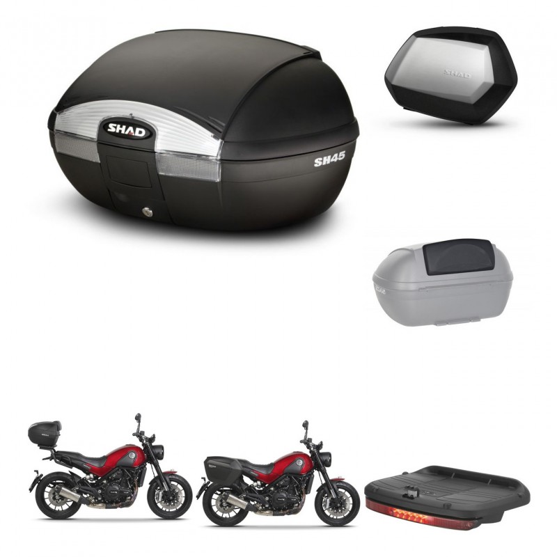SHAD Maletas SH35 PREMIUM + soporte montaje baul SH45 accesorios KIT-461071