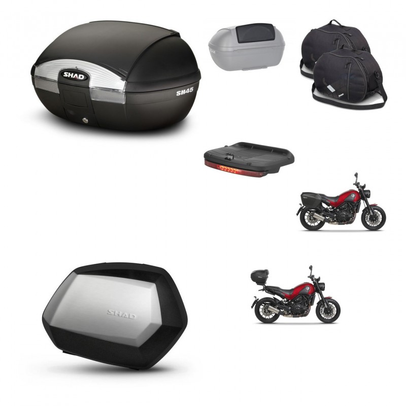 SHAD SH35 PREMIUM suitcases + mounting bracket SH45 trunk accessories KIT-461072