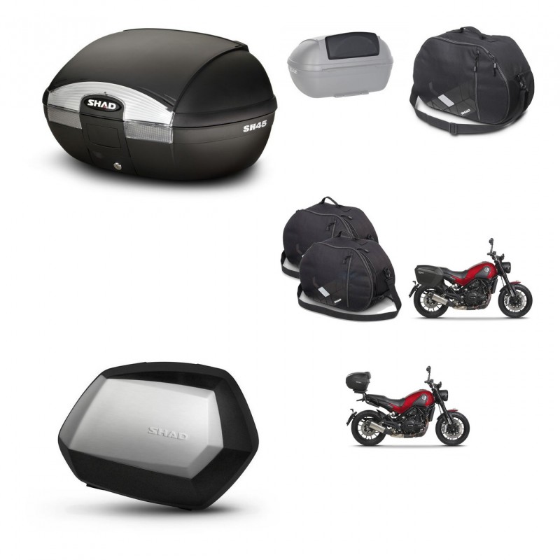 SHAD SH35 PREMIUM suitcases + mounting bracket SH45 trunk accessories KIT-461078