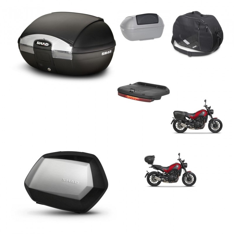 SHAD SH35 PREMIUM suitcases + mounting bracket SH45 trunk accessories KIT-461083