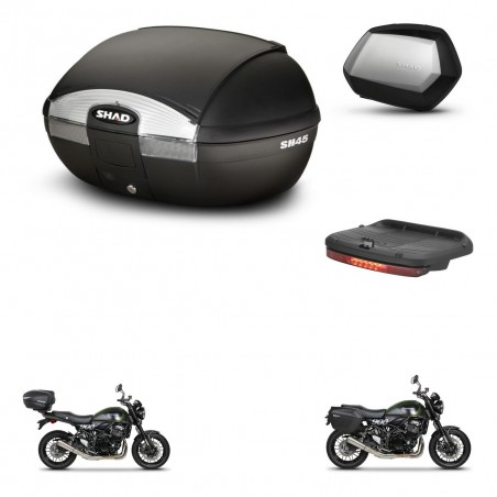 SHAD Maletas SH35 PREMIUM + soporte montaje baul SH45 accesorios KIT-461095