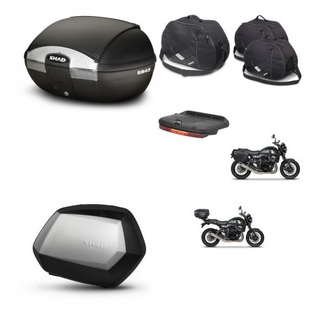 SHAD Maletas SH35 PREMIUM + soporte montaje baul SH45 accesorios KIT-461108