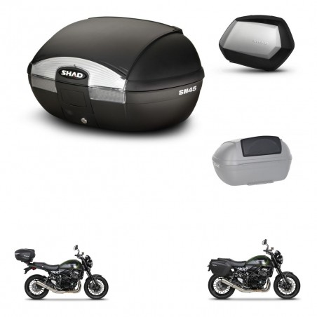 SHAD Maletas SH35 PREMIUM + soporte montaje baul SH45 accesorios KIT-461113