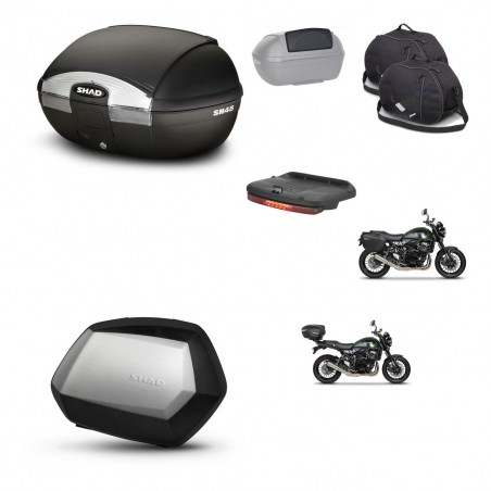 SHAD Maletas SH35 PREMIUM + soporte montaje baul SH45 accesorios KIT-461120