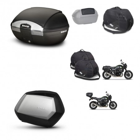 SHAD Maletas SH35 PREMIUM + soporte montaje baul SH45 accesorios KIT-461126