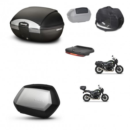 SHAD Maletas SH35 PREMIUM + soporte montaje baul SH45 accesorios KIT-461131