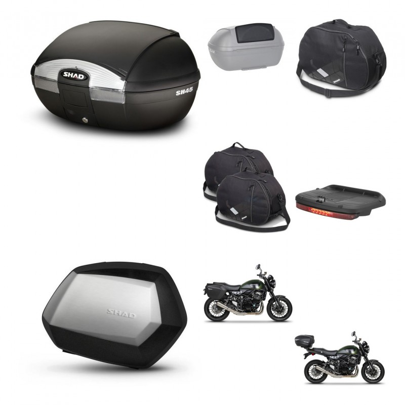 SHAD SH35 PREMIUM suitcases + mounting bracket SH45 trunk accessories KIT-461132